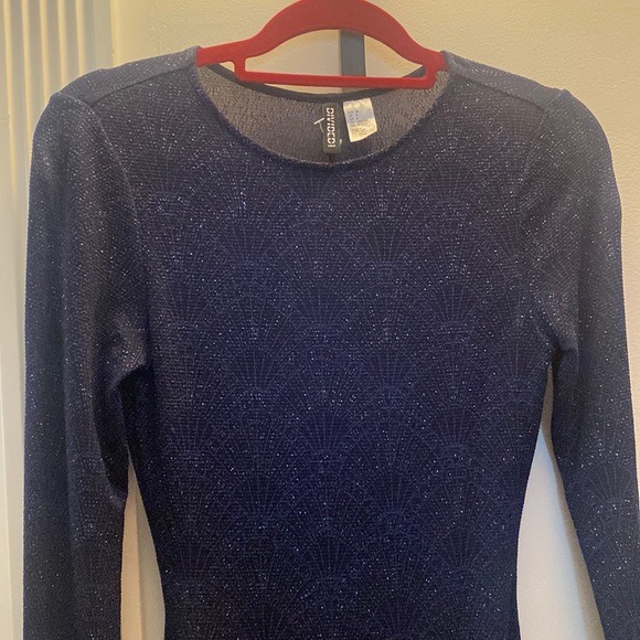 Divided Dresses & Skirts - SEXY SPARKLY NAVY BLUE BACKLESS DIVIDED H&M DRESS NEVER WORN